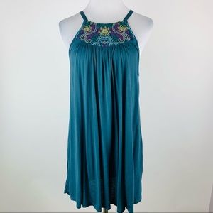 One September Embroidered Taren Swing Tank Top S